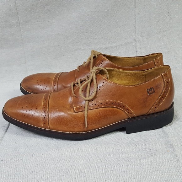 Sandro Moscoloni Oxfords Shoes Mens Sz 13 D Brown Leather Brogue Cap Toe 220147 - Picture 4 of 10